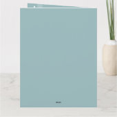 かわいいベビーパンダin冬の雪グレー カード (裏面)