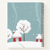 かわいいベビーパンダin冬の雪グレー ノートブック (裏面)