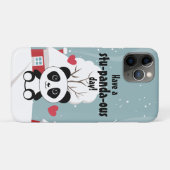 かわいいベビーパンダin冬の雪グレー Case-Mate iPhoneケース (裏面(横))