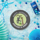 かわいいベビーパーソナライズされたゴリラの誕生日 ペーパープレート (パーティー)