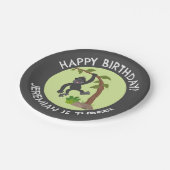 かわいいベビーパーソナライズされたゴリラの誕生日 ペーパープレート (アングル)