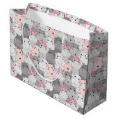 かわいいベビーヒッポス抱き枕 ラージペーパーバッグ (裏面アングル)