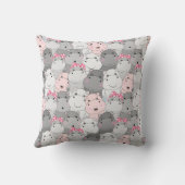 かわいいベビーヒッポス装飾用クッション クッション (裏面)