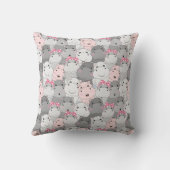 かわいいベビーヒッポス装飾用クッション クッション (裏面)