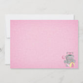 かわいいベビーヒッポベビーシャワー招待状 招待状 (裏面)