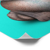 かわいいベビーヒッポ着るサングラス ポスター (角)