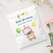 かわいいベビーヒッポ、ありがとうパーティー フェイバーバッグ (封をした状態)