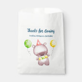 かわいいベビーヒッポ、ありがとうパーティー フェイバーバッグ (正面)