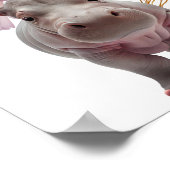 かわいいベビーヒッポ – AI ポスター (角)