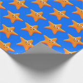 かわいいベビーヒトデ柄 ラッピングペーパー (角)