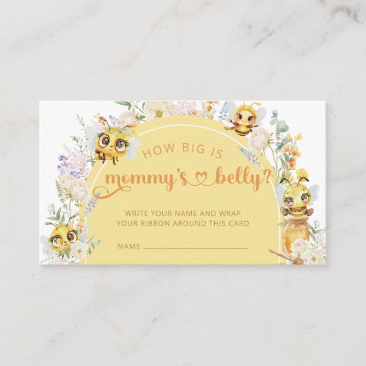 かわいいベビービー&フローラママのおなかの大きさ エンクロージャーカード (正面)