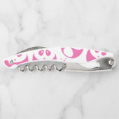 かわいいベビーピンクとホワイトパンダパターン ソムリエナイフ (裏面)