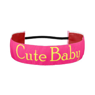 かわいいベビーピンク黄色 アスレチックヘッドバンド