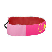 かわいいベビーピンク黄色 アスレチックヘッドバンド (左)