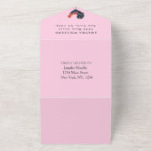 かわいいベビーファーム動物フローラ牛ヘンピグレットホース オールインワン招待状 (外側)