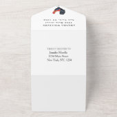 かわいいベビーファーム動物フローラ牛ヘンピグレットホース オールインワン招待状 (外側)