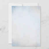 かわいいベビーフォックスのスノーウィンター ベビーシャワー 招待状 (裏面)