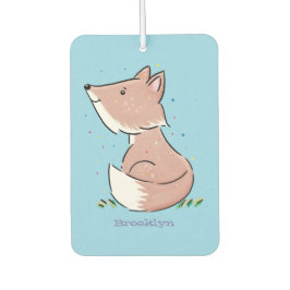 かわいいベビーフォックスカートゥーンイラストレーション カーエアーフレッシュナー