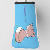 かわいいベビーフォックスカートゥーンイラストレーション ゴルフヘッドカバー (回転90)