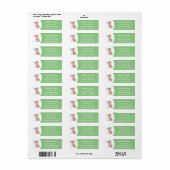 かわいいベビーフォックスカートゥーンイラストレーション ラベル (フルシート)