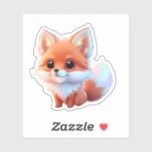 かわいいベビーフォックスフォレストウッドランドの友人 シール (シート)