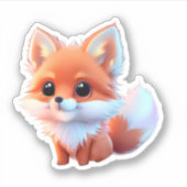 かわいいベビーフォックスフォレストウッドランドの友人 シール (正面)