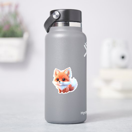 かわいいベビーフォックスフォレストウッドランドの友人 シール (HydroFlask)
