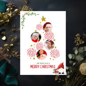 かわいいベビーフォトツリー，モダンミニマリストのクリスマス シーズンカード