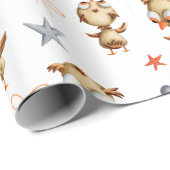 かわいいベビーフクロウキッズ ラッピングペーパー (ロールコーナー)