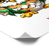 かわいいベビーフクロウ名前をカスタムする ポスター (角)