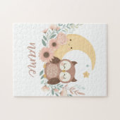 かわいいベビーフクロウ月 ジグソーパズル (横)