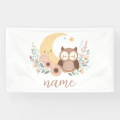 かわいいベビーフクロウ月 横断幕 (横)