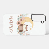 かわいいベビーフクロウ月 SAMSUNG GALAXYケース (裏面横)