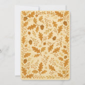 かわいいベビーフクロウ秋シャワーウッドランドネスティングパーティー 招待状 (裏面)