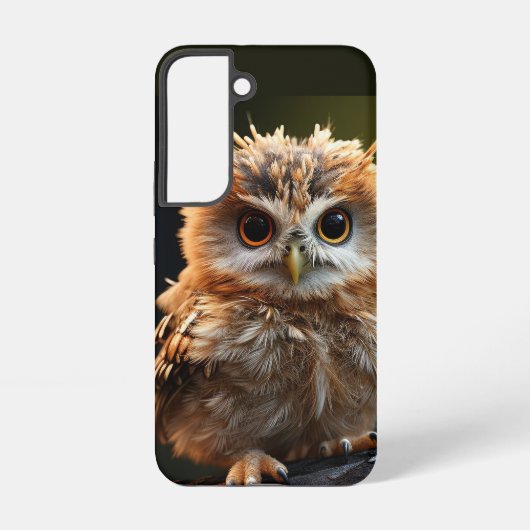 かわいいベビーフクロウ鳥自然動物ユーモアアート SAMSUNG GALAXYケース (裏面)