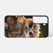 かわいいベビーフクロウ鳥自然動物ユーモアアート SAMSUNG GALAXYケース (裏面横)