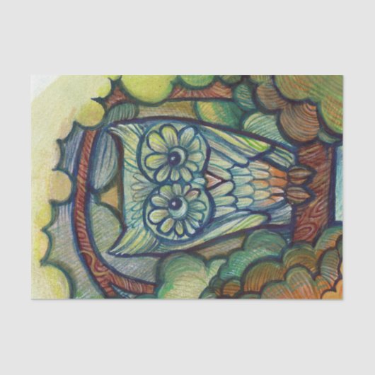 かわいいベビーフクロウ 薄葉紙 (正面)