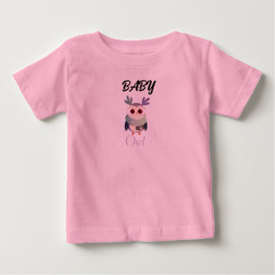 かわいいベビーフクロウGraphic Black T-Shirt – かわいい ベビーTシャツ
