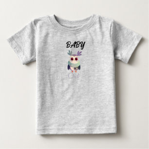 かわいいベビーフクロウGraphic Black T-Shirt – かわいい ベビーTシャツ