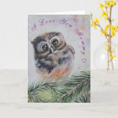 かわいいベビーフクロムマザーズデイカード カード (黄色い花)