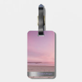 かわいいベビーフラミンゴビーチサンセット ラゲッジタグ (裏面縦)