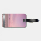 かわいいベビーフラミンゴビーチサンセット ラゲッジタグ (裏面横)