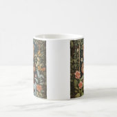 かわいいベビーブラウンベアーウィリアムモリスインスパイア コーヒーマグカップ (中央)