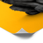 かわいいベビーブラックパンサーカブオンイエロー ポスター (角)