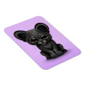 かわいいベビーブラックパンサーカブオンパープル マグネット (右側)