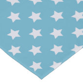 かわいいベビーブルースターライトグレーの繰り返しパターン ショートテーブルランナー (コーナー)