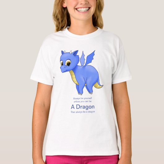 かわいいベビーブルードラゴン Tシャツ (正面)