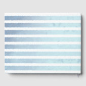 かわいいベビーブルーホエーストライプのルベビーメモリ帳 ゲストブック (裏面)