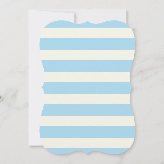 かわいいベビーブルーホエーストライプル; 招待状 (裏面)