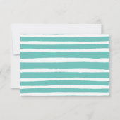 かわいいベビーブロックフォトコラージュ生まれたばかりのベビー |ティール(緑がかった色) 案内状 (裏面)